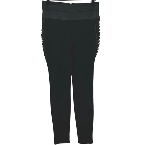 Bisou Bisou Pants - Bisou Bisou Black Skinny Leggings Punk Goth Y2K Stretch Pants Women Size 2